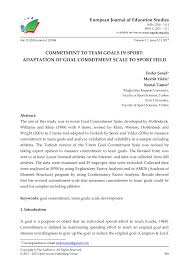 Pdf Commitment To Team Goals In Sport Adaptation Of Goal Commitment Scale To Sport Field In the presence of strong commitment, there is a significant association. pdf commitment to team goals in sport