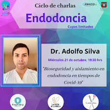 📍2do Expositor ❇ Dr. Adolfo Silva ❇ Tema: “Bioseguridad y aislamiento en  Endodoncia en tiempos de Covid-19” 🔜 Miércoles 21 de octubre ⏰ 19.30 hrs  IMPORTANTE‼️ Link de inscripción, este viernes 19:00hrs