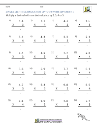 On this page, you will find decimals worksheets on a variety topics including comparing and sorting decimals, adding, subtracting, multiplying and dividing it would be a really good idea for students to have a strong knowledge of addition, subtraction, multiplication and division before attempting these. Decimal Multiplication Worksheets 5th Grade