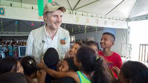 Liam neeson brings his tired taken persona to a repurposed norwegian shocker. Liam Neeson Takes Time Off Filming To Meet Vulnerable Venezuelan Children And Families The Irish Post