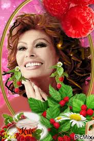 Framboises et Sophia Lauren