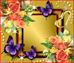 Floral Gold Imikimi Com Floral Rose Frame Transparent Picture Frames