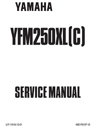 Various wiring diagrams for the old bikes. Yamaha Yfm250xl C Service Manual Pdf Download Manualslib