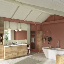 Meuble Double Vasque L 150 X H 64 X P 48 Cm Effet Chene Miel Neo Line Salle De Bain Neo Salle De Bains Moderne Leroymerlin Salle De Bain