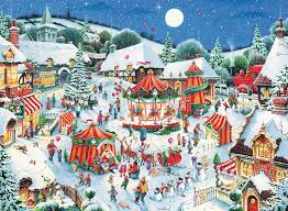 Select from over a hundred pictures and experience the unique satisfaction of completing a 20 to 200 piece puzzle! New Ravensburger The Christmas Fair 200 Pc Puzzle R12673 Christmas Art Christmas Pictures Christmas Puzzle