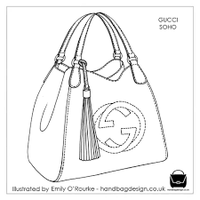 Black And White Bag Outline Gucci Purse Classic But Trendy Handbags And Purses Drawing Bag Bags Designer Fashion Bag Illustration