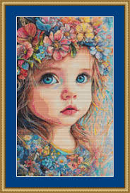 Flower Girl Cross Stitch Pattern by Avalon Cross Stitch