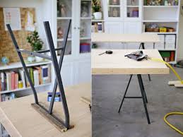 Diy Ikea Lerberg Trestle Leg Tables Diy Dining Room Table Ikea Diy Ikea Table Legs