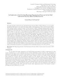 Check spelling or type a new query. Pdf An Exploration Of The Evolving Reporting Organizational Structure For The Chief Information Security Officer Ciso Function