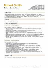 Professional with experience in customer service, business management, accounts receivable/payable, payroll, warehouse supervising, and shipping/receiving.extensive knowledge that includes processing and approving work orders, claims, quality assurance, coaching, and account management. Customer Service Intern Resume Samples Qwikresume
