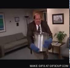 That's what she said! remember when kevin spilled the chili? Kevin S Famous Chili O Gif 250 240 I Movie Funny Haha