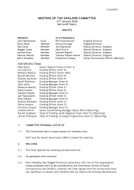 England Committee Minutes January 2024