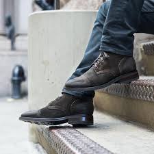 Captain Dark Olive Suede Business Casual Shoes Boots Men Boots