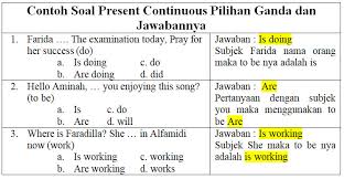 Translate into past tense bantuanya kaka. Contoh Soal Present Continuous Tense Pilihan Ganda Dan Jawabannya Khoiri Com