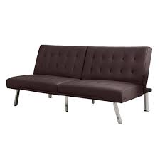 Pawnova futon sofa bed, modern faux leather convertible folding lounge couch for living room with 2 cup holders removable soft armrest color:camel. Jackson Leather Foldable Futon Sofa Bed Warm Chocolate Abbyson Living Target