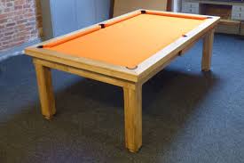 Modern Pool Table 7 English In Oak Colour 0 Natural With An Orange Cloth Www Luxury Pool Tables Co Uk Diy Pool Table Modern Pool Table Pool Table