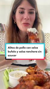Alitas de Pollo con Salsa Búfalo Keto Sin Azúcar