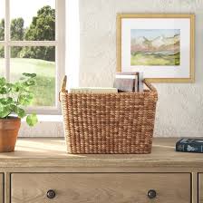 Check spelling or type a new query. Birch Lane Giustino Woven Storage Rattan Basket Reviews Wayfair