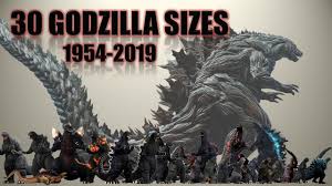 godzilla size comparison 1954 2019 30 godzillas