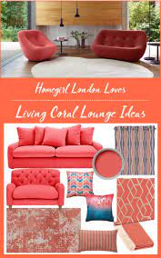 Lovely Living Coral Lounge Ideas Coral Home Decor Coral Living Rooms Coral Sofa
