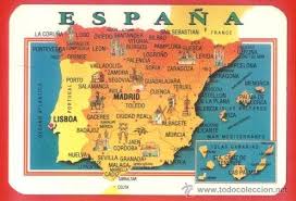 Barcelona (catalonia) , españa en el mapa. Calendario 1999 Mapa Espana Publicidad Comerc Sold Through Direct Sale 47816742