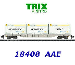 18408 TRIX MiniTRIX N Container car type Sgnss with 3 containers,  Innofreight | Trains | N - 1:160 | Cargo Cars | Container Cars | Ben-Zerba