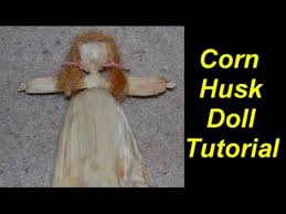 The first thing you'll do is cut a straight line up through the skirt. Corn Husk Doll Tutorial Youtube