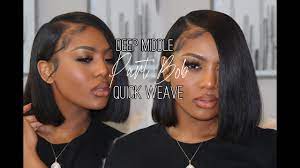 Side Part Quick Weave On Natural Hair Transformation Youtube Quick Weave Hairstyles Natural Hair Bob Side Part Hairstyles Weave