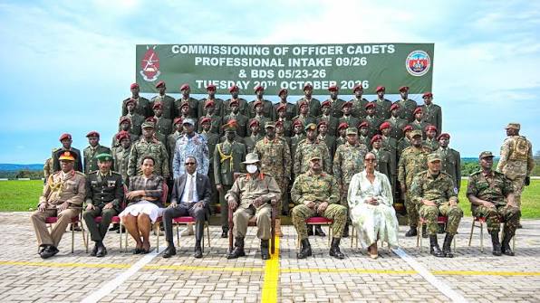 President @KagutaMuseveni commissioned 280 officer cadets at the Uganda  Military Academy, Kabamba, urging them to prioritize good health,  discipline, and service as they begin their military careers.