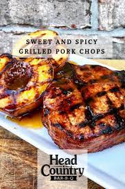 Sweet Spicy Grilled Pork Chops Grilled Dinner Best Grilled Pork Chops Pork Dinner