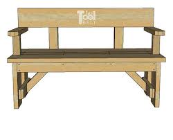 As you can see in the image, this bench isn't made up of anything too complex, so it should be a … Diy Wood Bench With Back Plans Her Tool Belt