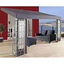 alice s garden pergola aluminium condate 3x4m toile grise tonnelle ideale pour votre terrasse toit retractable toile coulissante structure a zonnescherm
