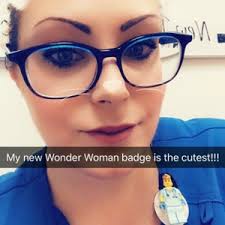 Wonder Woman™ Nurse Doctor Aqua Scrubs Badge Reel Made With LEGO®  Minifigure™- Pediatric