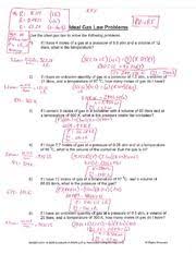 Chm142 Ideal Gas Law Worksheet Elgin Community College Dr Ideal Gas Law Elgin Community College Worksheets