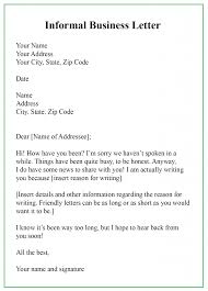 Informal letter of giving news. 4 Free Printable Informal Business Letter Templates