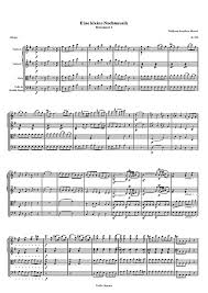 моцарт маленькая ночная серенада ноты для скрипки и фортепиано Malenkaya Nochnaya Serenada Serenade No 13 Eine Kleine Nachtmusik Movement 1 Full Score Strunnyj Kvartet Partitura Kantorion Partitura Besplatno