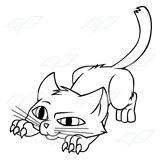 Despite watching all along as his owner sketched out a simple drawing of a spider on a piece of paper, the cat suddenly reacted as though it was real. Abeka Clip Art Pouncing Orange Cat With Blue Eyes