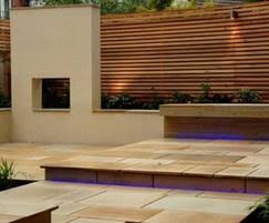 This cedar wood screen adds loads of character to a back yard, is budget friendly, and gives an outdoor patio space extra privacy. Western Red Cedar Slatted Screens Silva Timber Esi External Works
