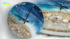 Ocean Clock From Resin Step By Step Resin Tutorial Resin Art Youtube Resin Tutorial How To Make Resin Resin Art