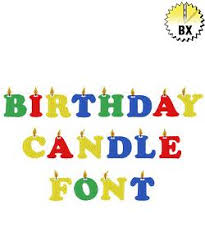 Birthday Candle Font Fonts For Machine Embroidery Embroiderydesigns Com