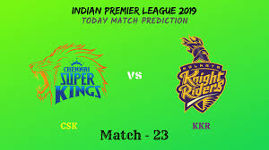 Chennai super kings (csk) went to the top of the points table in the 2019 indian premier league (ipl) with their fourth victory this. Csk Vs Kkr 23rd T20 Today Match Prediction Chennai Vs Kolkata Ipl 2019