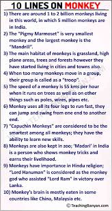 We reached there at about 10a.m. 10 Lines On Monkey In English For Children And Students