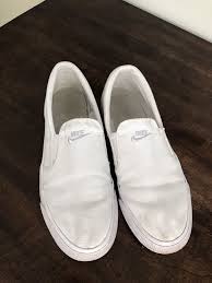 Black And White Nike Slip Ons Womens Nike White Size 9 Slip Ons Fashion Clothing Shoes Accessories Womensshoes Flats Ebay Link White Nikes Slip On Nike Women