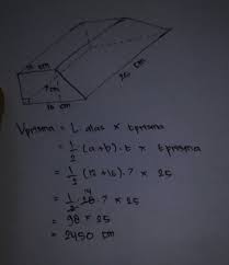 Pada pembahasan yang sebelumnya kami telah mengulas tentang rumus luas dan keliling bangun datar. Diketahui Prisma Trapesium Siku Siku Dengan Panjang Sisi Sejajarnya 16 Cm Dan 12 Cm Jika Jarak Sisi Brainly Co Id