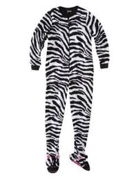Nick Nora Nick Nora Womens Black Fleece Zebra Footie Pj Blanket Sleeper Pajama Walmart Com