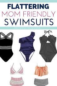 Top Mom Swimsuits For 2021 Mom Swimsuit Swimsuits Flattering Swimwear