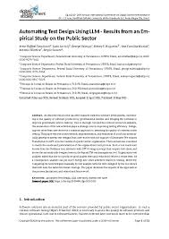 Automating Test Design Using LLM: Insights from an Empirical ...