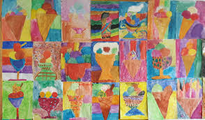Kunstunterricht Klasse 1 Sommer Eis Wasserfarben Individuelle Gestaltung Kunst Grundschule Farben Kunstunterricht Kunstunterricht