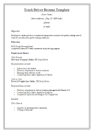 truck driver resume templates 6+ free