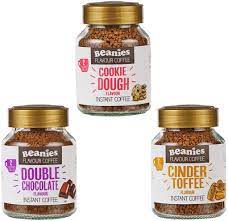 Beanies Flavoured Instant Coffee Jars 3x50g Cookie Dough Cinder Toffee Double Chocolate Coffee Flavor Chocolate Flavors Flavors